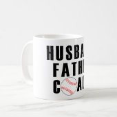 Ehemann Vater Trainer Baseball-Vater-Zitat Kaffeetasse (Vorderseite Links)