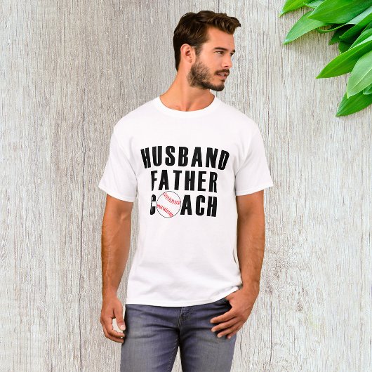 Ehemann Vater Trainer Baseball-Vater-Zitat T-Shirt