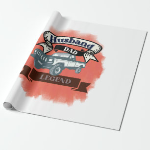 Ehemann Vater Trucker Legende Das ultimative All-i Geschenkpapier
