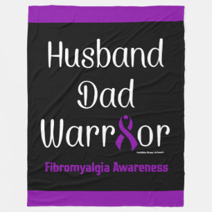 Ehemann Vater Warrior...Fibro Fleecedecke
