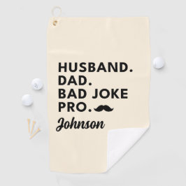 Ehemann Vater Witz Funny Vathers Tag Geschenk für  Golfhandtuch