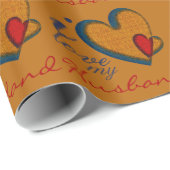 Ehemann-Verpackungspapiere - i-Liebe Sie Geschenkpapier (Rolleneckpunkt)