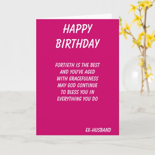 Ehemann vierzig Geburtstagskarten Karte (Gelbe Blume)