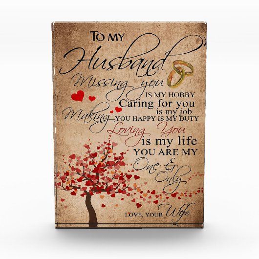 Ehemann von meinem Ehemann Vermisst Fotoblock (Vorderseite)