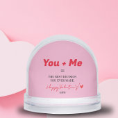 Ehemann zu einzigartigem sonnigen roten Herz Schneekugeln