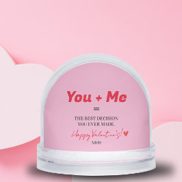 Ehemann zu einzigartigem sonnigen roten Herz Schneekugeln