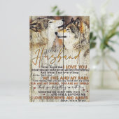 Ehemann zu meinem Ehemann I Liebe You RSVP Karte (Stehend Vorderseite)