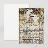 Ehemann zu meinem Ehemann I Liebe You RSVP Karte (Vorne/Hinten)