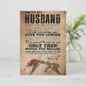 Ehemann zu meiner Liebe Dankeskarte (Stehend Vorderseite)