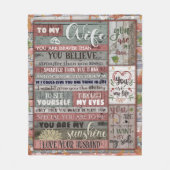 Ehemann zur Ehefrau Liebe von Ehemann Fleece Blank (Vorderseite)