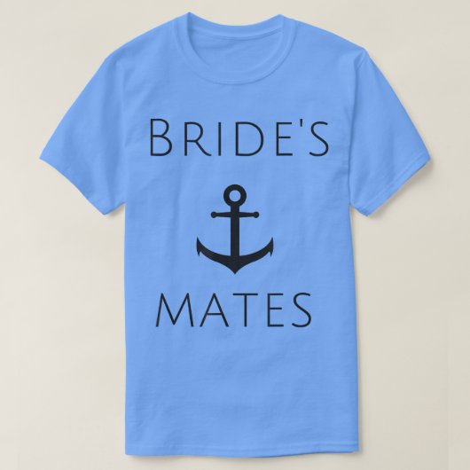 Ehemänner der Nautischen Braut, schwarzer Anker, H T-Shirt (Design vorne)