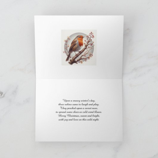 Ehemänner Robins und Snowman Weihnachten (Innenseite)