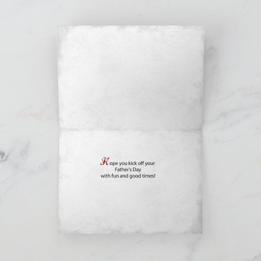 Ehemänner Vater's Day Große Grunge Fußball Karte (Innenseite)