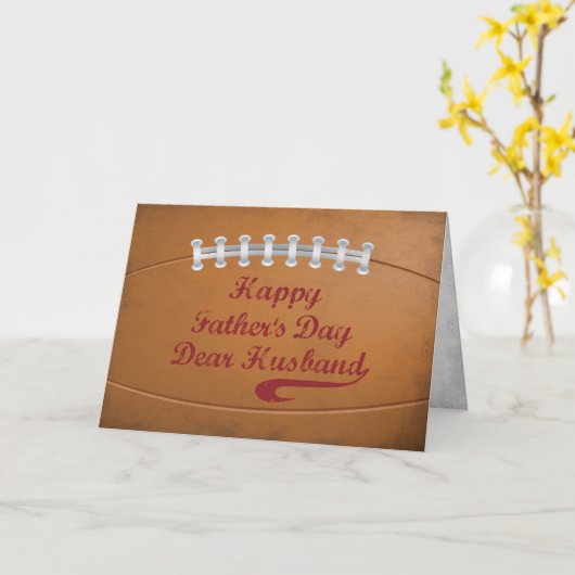 Ehemänner Vater's Day Große Grunge Fußball Karte (Gelbe Blume)