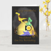 Ehemännerkarte - Kohlebergbaudrachen Karte (Gelbe Blume)