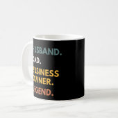 Ehemännischer Vater Geschäftsinhaber Legend Funny  Kaffeetasse (Vorderseite Links)
