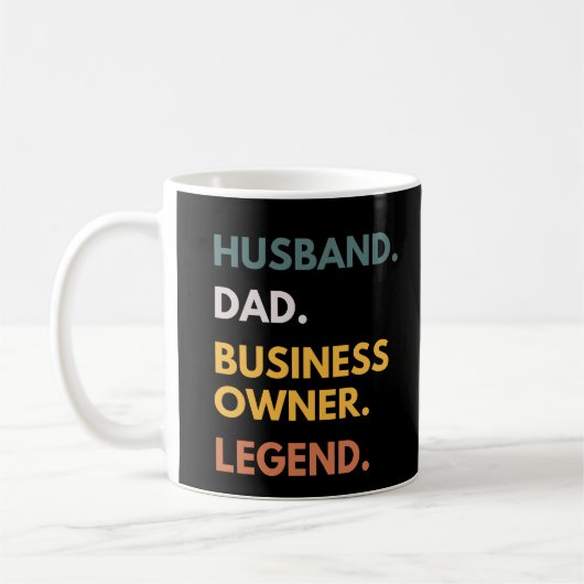 Ehemännischer Vater Geschäftsinhaber Legend Funny Kaffeetasse (Links)