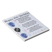 Ehemännisches Gedicht - 40. Geburtstag Notizblock (angewinkelt)