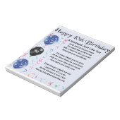 Ehemännisches Gedicht - 40. Geburtstag Notizblock (Rotiert)