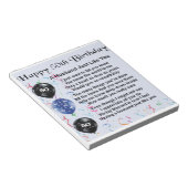 Ehemännisches Gedicht - 50. Geburtstag Notizblock (angewinkelt)