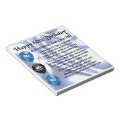 Ehemännisches Gedicht - 60. Geburtstag Notizblock (angewinkelt)