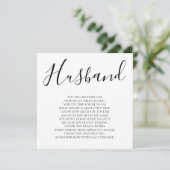 Ehemännisches Gedicht aus der Ehefrau Karte (Stehend Vorderseite)