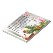 Ehemännisches Gedicht - Weihnachtsdesign Notizblock (Rotiert)