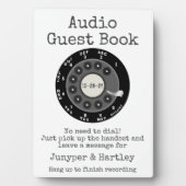 Ehepaar-Audio-Gästebuch Black Rotary Dial Sign Fotoplatte (Vorderseite)
