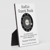 Ehepaar-Audio-Gästebuch Black Rotary Dial Sign Fotoplatte (Seite)