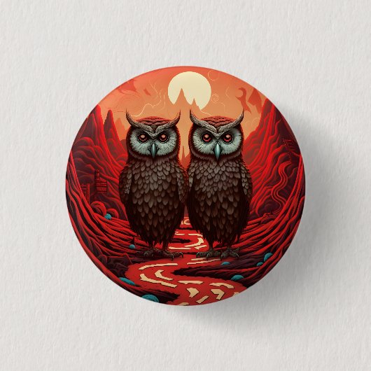 Ehepaar auf den Bergen Button (Vorderseite)