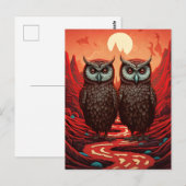 Ehepaar auf den Bergen Postkarte (Vorne/Hinten)