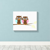 Ehepaar auf Zweig Leinwanddruck (Insitu (Holzboden))