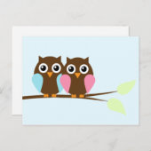 Ehepaar auf Zweig Postkarte (Vorne/Hinten)