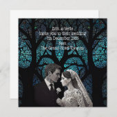 Ehepaar aus Papier auf blauem Baum (Vorne/Hinten)