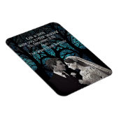 Ehepaar aus Papier auf blauem Baum Magnet (Rechte Seite)