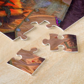 Ehepaar beim Venezianischen Karneval in Annecy, Fr Puzzle (Seite)