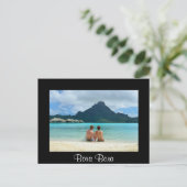 Ehepaar der Hochzeitsreise in Bora Bora Postkarte (Stehend Vorderseite)