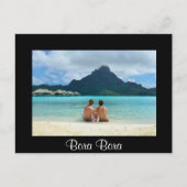 Ehepaar der Hochzeitsreise in Bora Bora Postkarte (Vorderseite)