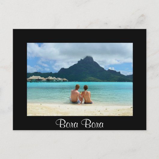 Ehepaar der Hochzeitsreise in Bora Bora Postkarte (Vorderseite)
