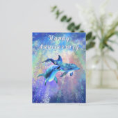 Ehepaar Dolphin Jubiläumskarte Postkarte (Stehend Vorderseite)