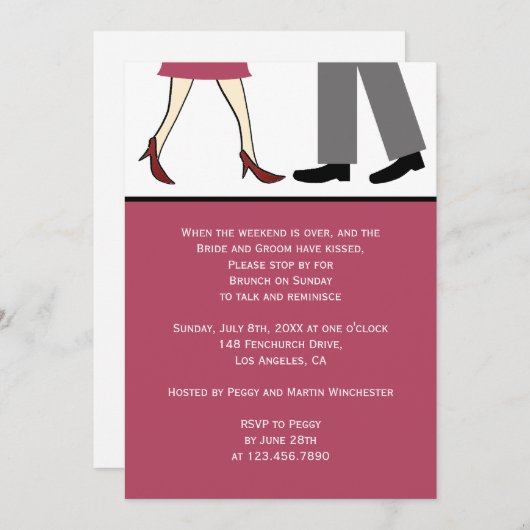 Ehepaar Einladung (Vorne/Hinten)