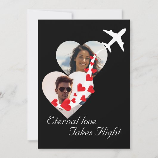 Ehepaar Ewige Liebe, Foto, Romantik, Hochzeit Einladung (Vorderseite)