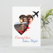 Ehepaar Ewige Liebe, Foto, Romantik, Hochzeit Einladung (Stehend Vorderseite)