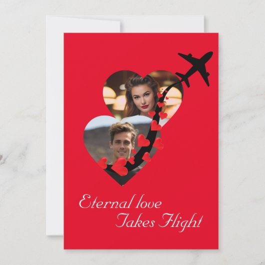 Ehepaar Ewige Liebe, Foto, Romantik, Hochzeit Einladung (Vorderseite)