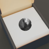 Ehepaar-Foto und Monogramm-Hochzeit Runder Aufkleber