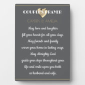 Ehepaar-Hochzeitsgeschenk Fotoplatte (Vorderseite)