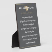 Ehepaar-Hochzeitsgeschenk Fotoplatte (Seite)