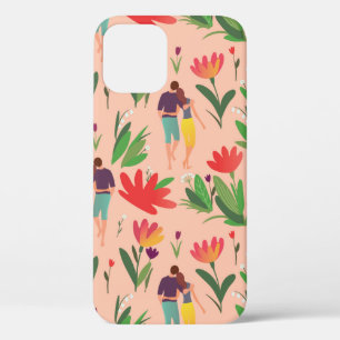 Ehepaar in der Liebe geht zwischen Blume Case-Mate iPhone Hülle