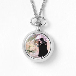 Ehepaar in Liebe Küssen im Regen Abstrakte Kunst Armbanduhr