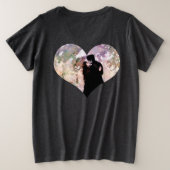 Ehepaar in Liebe Küssen im Regen Abstrakte Kunst Große Größe T-Shirt (Design Rückseite)